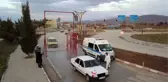 Tefenni'nin girişine araçlar için dezenfeksiyon geçidi kuruldu