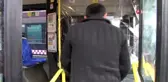 Otobüslere maskesiz binenlere maske dağıtıldı