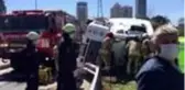 Ataşehir'de devrilen beton mikserinin sürücüsü yaralandı