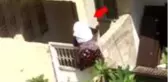 Karantinadan sıkılan 75'lik nine sokağa çıkmak için örümcek gibi tırmandı