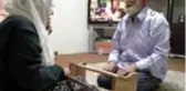 Evde spor yapan yaşlı çiftten 
