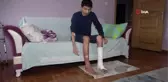 Bacağındaki açık yaralar nedeniyle 4 yıldır yatağa mahkum olan Ömer Güven yardım bekliyor