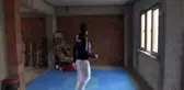 Milli sporcu Hatice Kübra İlgün evinin çatı katını tekvando salonuna dönüştürdü