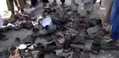 Saldırıda ölenlerden geriye ayakkabıları kaldı