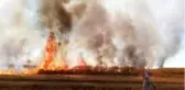 YPG/PKK Deyrizor'da sivillerin tarım arazilerini yaktı