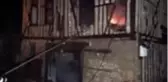 Safranbolu'da yangın çıkan tarihi konak çöktü