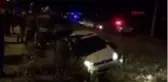AKSARAY Polisin 'dur' ihtarına uymadılar, otomobil kanala düşünce yakalandılar
