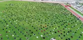 Kayseri'de sosyal mesafeli cuma namazı