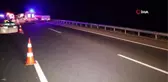 TEM'de bariyerlere çarpan otomobil takla attı: 5 yaralı