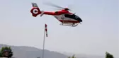 Kalp krizi geçiren hasta ambulans helikopterle hastaneye sevk edildi