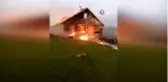 Yaylada yıldırım düşen ev kullanılamaz hale geldi