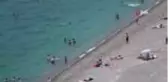 Antalya sahillerinde pazar günü yoğunluğu