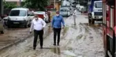Şiddetli yağmur nedeniyle 20 iş yerini su bastı