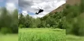 LGS'de görevli öğretmen ve sınav evrakı jandarma helikopteriyle taşındı