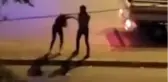 Cadde ortasında kadına şiddet, cep telefonuyla görüntülendi