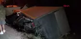 SARIYER'DE DAMACANA YÜKLÜ KAMYON DEVRİLDİ