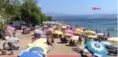 BURSA GEMLİK Sahilde koronavirüsü hiçe sayan tatilci Virüs olsaydı ilk önce bana bulaşırdı