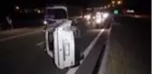 TEM'de otobüsle çarpışan pikap devrildi: 5 yaralı