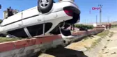 Sivas'ta 3 kişinin yaralandığı kaza güvenlik kamerasında