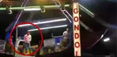 Hareket halindeki gondolda ayağa kalkıp dans ettiler! Yürekleri ağza getiren anlar kamerada