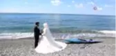 Milli kanocu düğün fotoğraflarını kanosu ile birlikte çektirdi