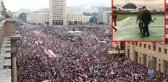 Protestolarla sarsılan Lukaşenko, üzerinde çelik yelek ve elinde otomatik silah ile saraya geldi