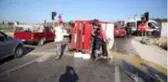 Yumurta yüklü kamyonet devrildi: 2 yaralı