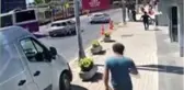 Tramvayın otobüse çarpma anı kamerada