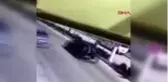 ADANA Çarpmanın şiddetiyle otomobilin bagajından fırladılar