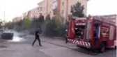 Park halindeki otomobilde yangın