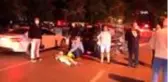 Park halindeki araca çarpan cip yan yattı: 1 yaralı