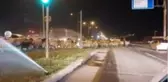 Erzurum'da karayoluna çıkan koyun sürüsü trafiği felç etti