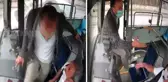Durak dışında inmek isteyen yolcu, seyir halindeki otobüsün frenine bastı