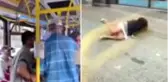 Erkek yolcu, yüzüne tüküren kadın yolcuyu hareket halindeki otobüsten aşağı attı