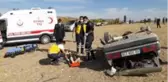 Otomobil tarlaya savruldu: 7 yaralı