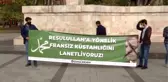 Özgür-Der üyelerinden Fransa Cumhurbaşkanı Macron'un İslam karşıtı söylemlerine tepki