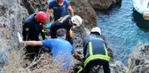 Falezlerde 300 kilogramlık kayanın altında feci ölüm