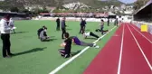 Bodrum'da zabıta adayları spor testinde ter döktü