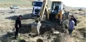 Foseptik çukuruna düşen eşek kurtarıldı