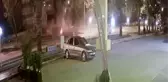 KAHRAMANMARAŞ - Otomobilin ağaca çarparak ikiye bölünmesi anı güvenlik kamerasında