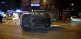 Son dakika! Alkollü sürücü park halindeki araca çarpıp takla attı, kazadan burnu bile kanamadan çıktı