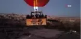 Kapadokya'da balonlar kadına yönelik şiddete dikkat çekmek için havalandı