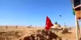 Skandal görüntüler! Hafter güçlerinin tatbikatında Türk bayrağı hedef olarak kullanıldı