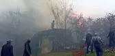 Yangında samanlık yandı, ev hasar gördü