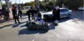 Motosiklet ile otomobil çarpıştı: 1 yaralı