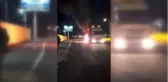 Erzincan'da hareket halindeki tırın lastikleri yandı