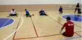 Karaman Valisi Işık, engelli sporcularla oturarak voleybol oynadı