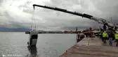 Manevra yaparken denize uçtu