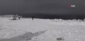 1650 rakımlı tepede kar manzarasının tadını çıkardılar