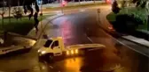 Çekici ile drift yapan sürücü, yakalanınca suçu kime atacağını şaşırdı: Annem yaptı